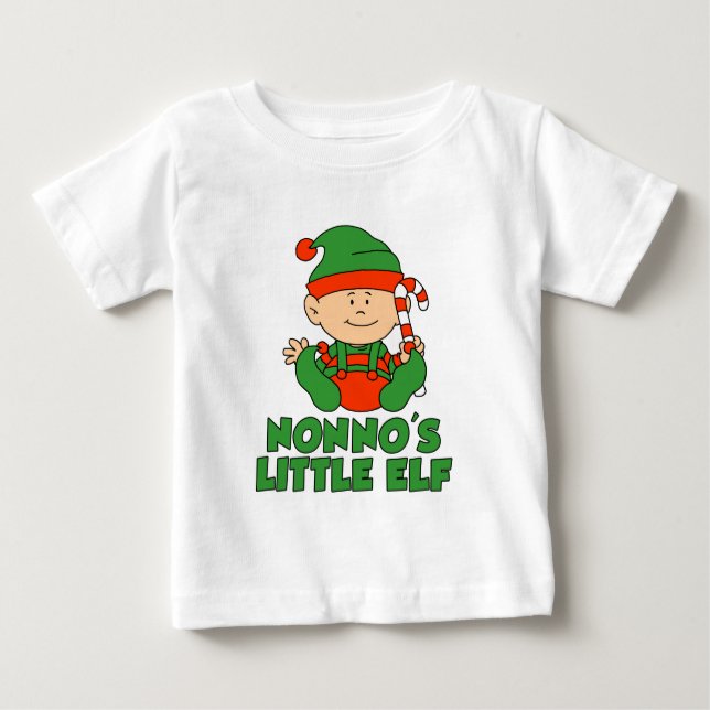 T-shirt Pour Bébé Petit Elf de Nonno (Devant)