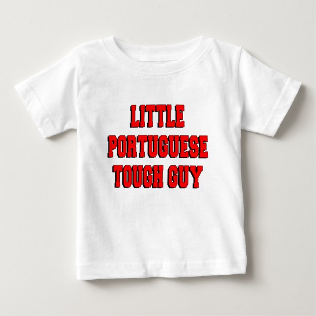 T-shirt Pour Bébé Petit gars dur portugais (Devant)