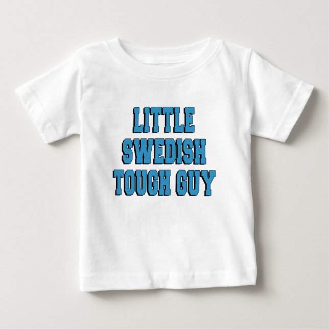 T-shirt Pour Bébé Petit gars dur suédois (Devant)