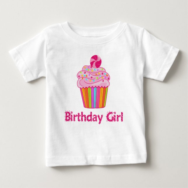 T-shirt Pour Bébé Petit gâteau d'anniversaire de surprise (Devant)
