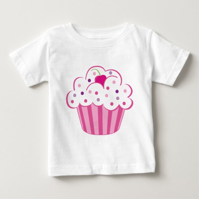 T-shirt Pour Bébé Petit gâteau rose (Devant)