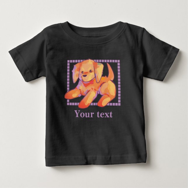 T-shirt Pour Bébé Petit golden retriever pup (Devant)