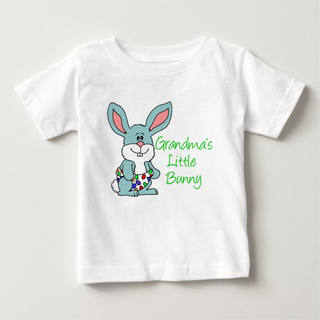 T-shirt Pour Bébé Petit lapin de grand-mère (Devant)