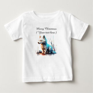 T-shirt Pour Bébé Petit loup dans la forêt