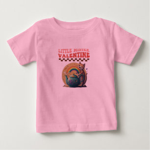 T-shirt Pour Bébé petit maître valentine souriant théière arc-en-cie