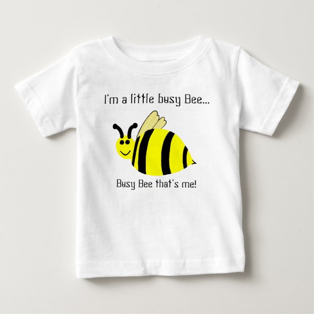 T-shirt Pour Bébé Petit Occupé Bee Jaune Bumble Bee Kids' Shirt (Devant)
