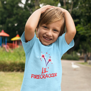 T-shirt Pour Bébé Petit pétard 4 juillet Mignon patriotique