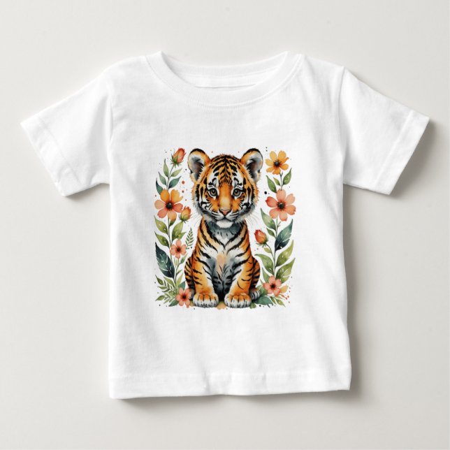 T-shirt Pour Bébé Petit petit tigre (Devant)