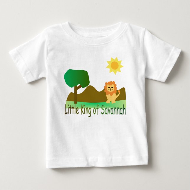 T-shirt Pour Bébé Petit roi de la savane (Devant)