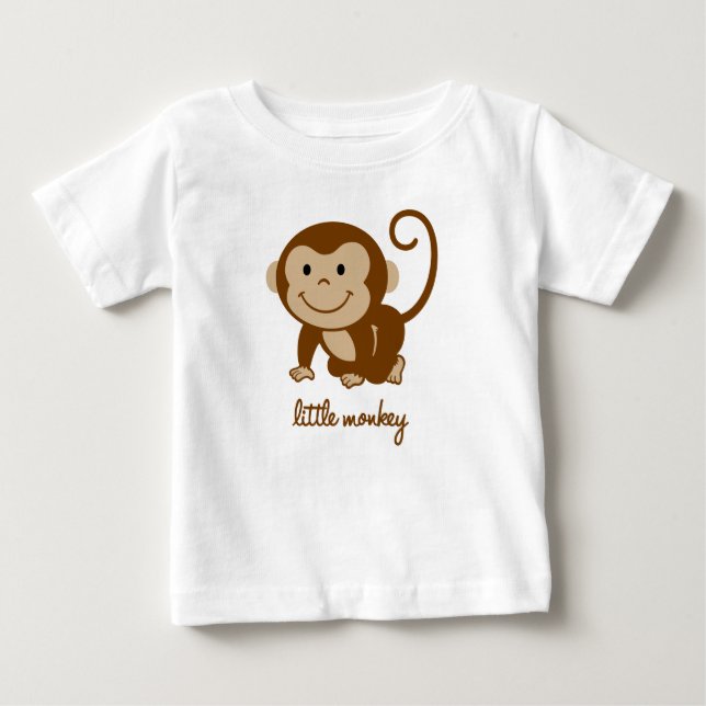 T-shirt Pour Bébé petit singe (Devant)