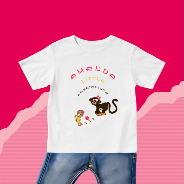 T-shirt Pour Bébé Petit singe (Créateur téléchargé)