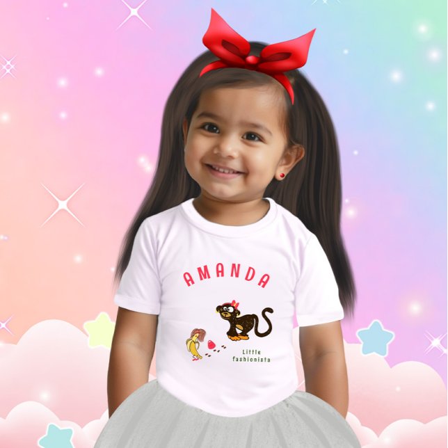 T-shirt Pour Bébé Petit singe  (Créateur téléchargé)