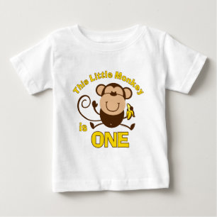 T-shirt Pour Bébé Petit singe 1er anniversaire Garçon T-shirt bébé