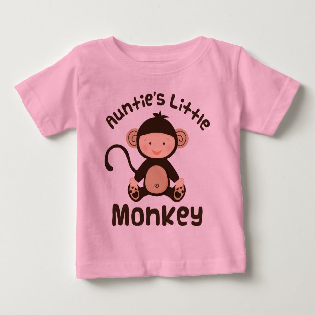 T-shirt Pour Bébé Petit singe de tantes (Devant)