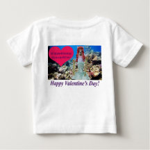 petit tee. Heureuse Sainte-Valentin. doe/mermaid