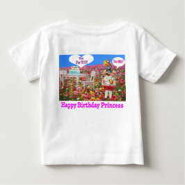 T-shirt Pour Bébé petit tee. Joyeuse princesse d'anniversaire. panda