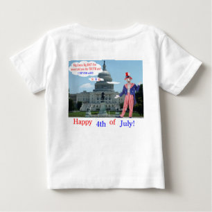 T-shirt Pour Bébé petit tee. Joyeux 4ème. rat/unclesam