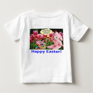 T-shirt Pour Bébé petit tee. Joyeux Pâques. alpaga/lapin