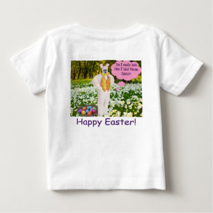 T-shirt Pour Bébé petit tee. Joyeux Pâques. klipspringer/lapin