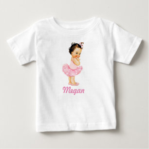 T-shirt Pour Bébé Petit tutu de rose de brune de ballerine
