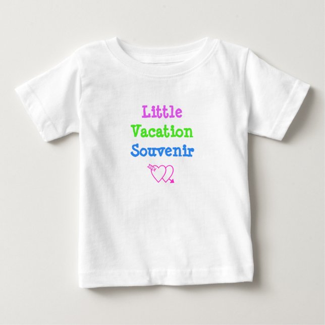 T-shirt Pour Bébé Petit Vacances Souvenir mignon drôle (Devant)