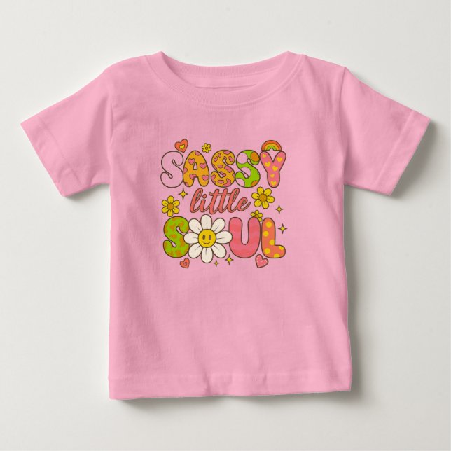 T-shirt Pour Bébé petite âme impertinente (Devant)