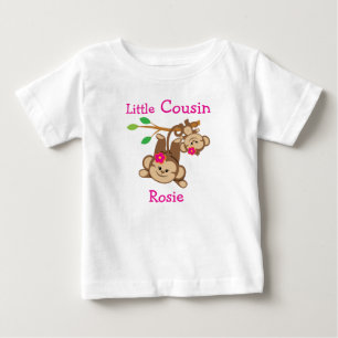T-shirt Pour Bébé Petite cousine de singes filles