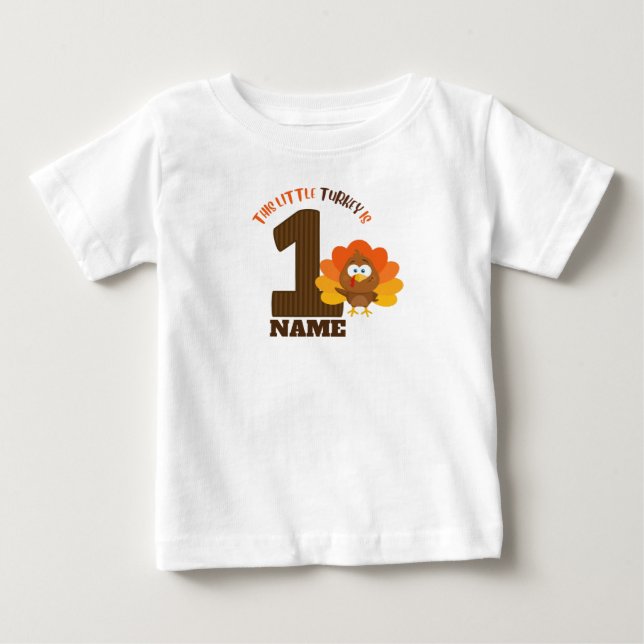 T-shirt Pour Bébé petite dinde de la chemise d'anniversaire de Thank (Devant)