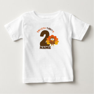 T-shirt Pour Bébé petite dinde de la chemise de deuxième anniversair