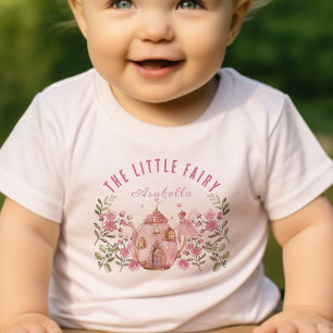 T-shirt Pour Bébé Petite Fée Et Théière Anniversaire