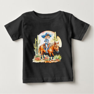 T-shirt Pour Bébé Petite fille à cheval sur scène 2