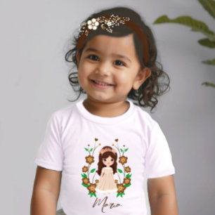 T-shirt Pour Bébé Petite fille avec fleurs