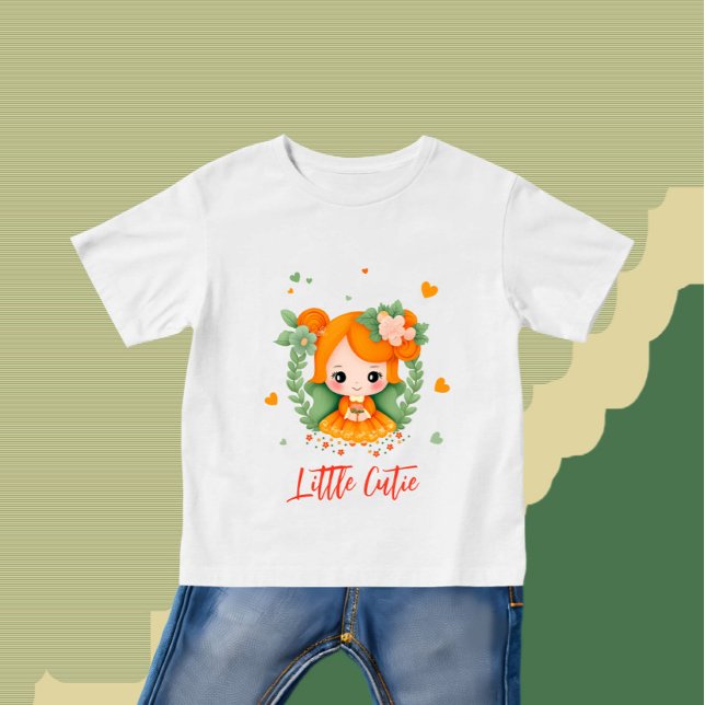 T-shirt Pour Bébé Petite fille avec fleurs (Créateur téléchargé)