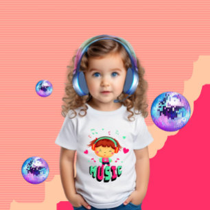 T-shirt Pour Bébé Petite fille avec musique