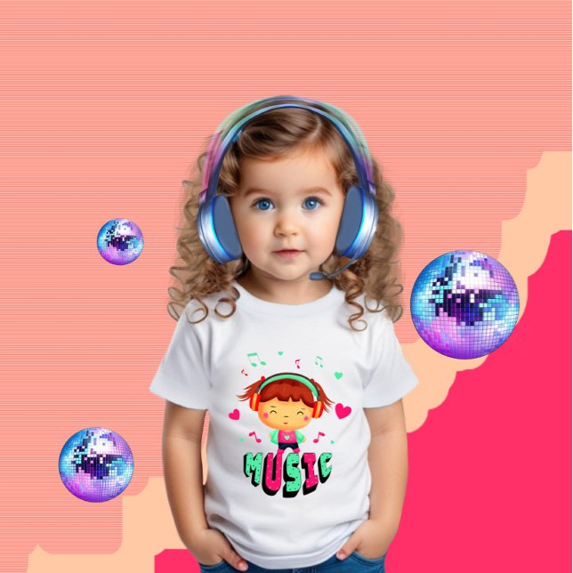 T-shirt Pour Bébé Petite fille avec musique (Créateur téléchargé)