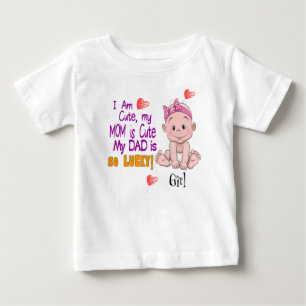 T-SHIRT POUR BÉBÉ PETITE FILLE BÉBÉ SOURIANTE