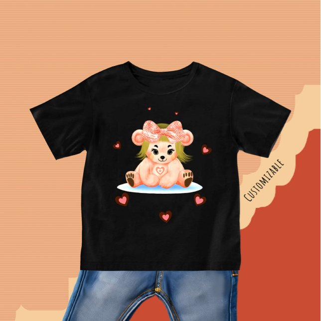 T-shirt Pour Bébé Petite fille ourson (Créateur téléchargé)