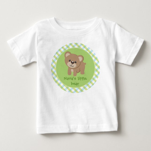 T-shirt Pour Bébé Petite ours personnalisée - Petite ours de Nana (Devant)