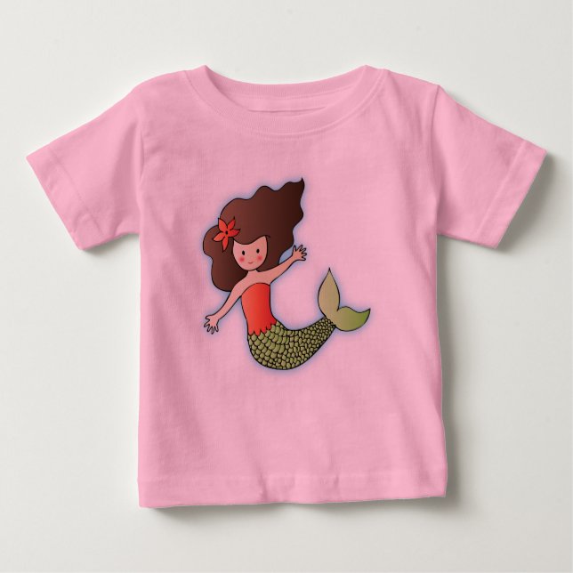 T-shirt Pour Bébé Petite sirène pour enfants (Devant)