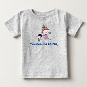 T-shirt Pour Bébé petite soeur grand frère jumelée