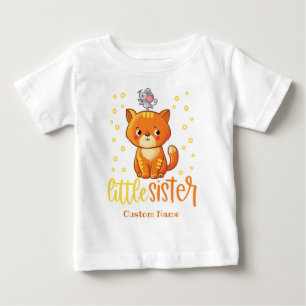 T-shirt Pour Bébé Petite Soeur Nom Personnalisé