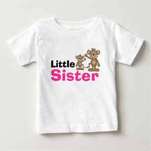 T-shirt Pour Bébé Petite soeur singe mignonne