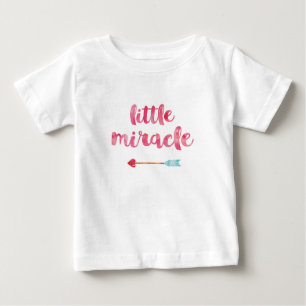 T-shirt Pour Bébé Petite typographie miracle bébé filles rouffler ch