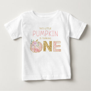 T-shirt Pour Bébé Petites filles Citrouilles 1er anniversaire
