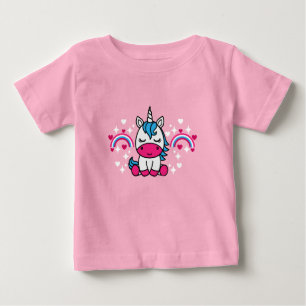T-shirt Pour Bébé Petites filles Unicorn Pony