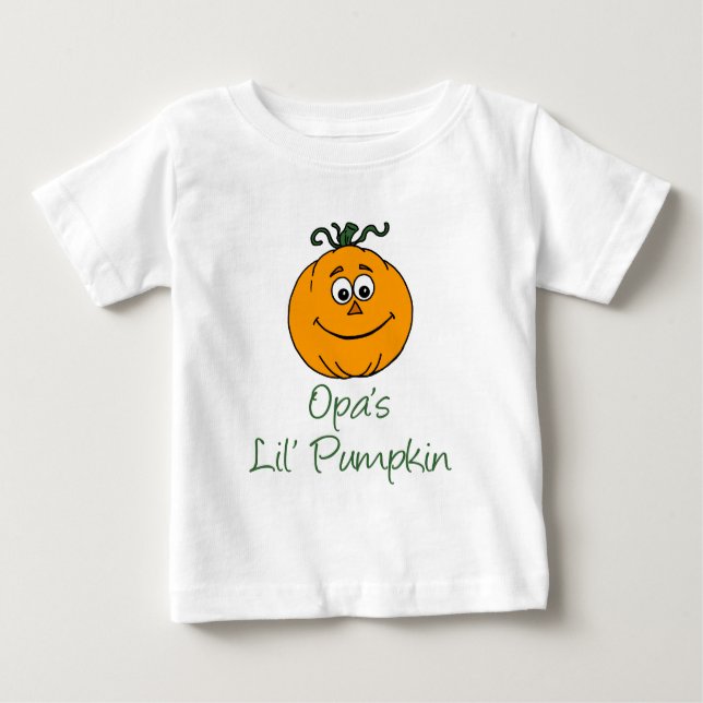 T-shirt Pour Bébé Peu de citrouille d'Opa (Devant)