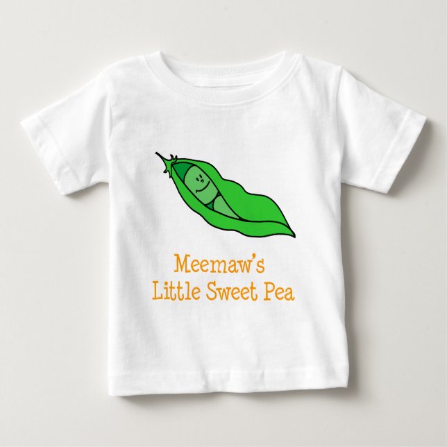 T-shirt Pour Bébé Peu de pois doux de Meemaw (Devant)
