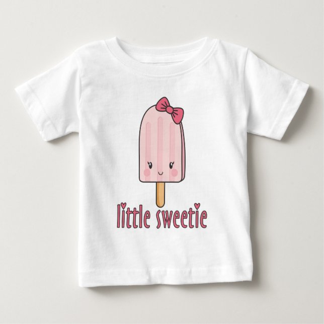 T-shirt Pour Bébé Peu de Popsicle de bonbon (Devant)