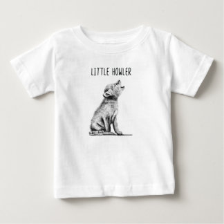 T-shirt Pour Bébé Peu de T-shirt de bébé de CUB de loup d'hurleur