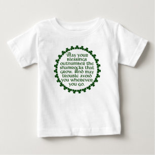 T-shirt Pour Bébé Peuvent vos bénédictions dépasser les shamrocks,